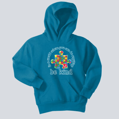 Youth - Be Kind Puzzle Piece Hoodie - Autism Awareness Thumbnail