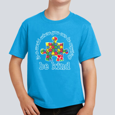 Youth - Be Kind Puzzle Piece T-Shirt - Autism Awareness Thumbnail
