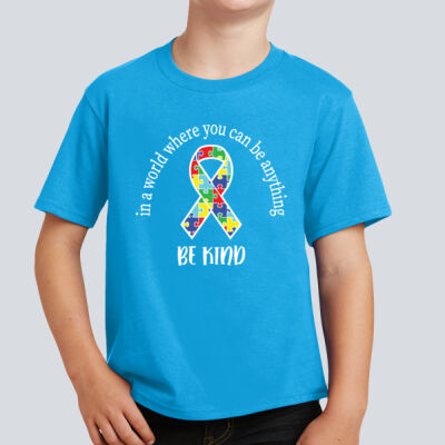 Youth - Be Kind Ribbon T-Shirt - Autism Awareness Thumbnail