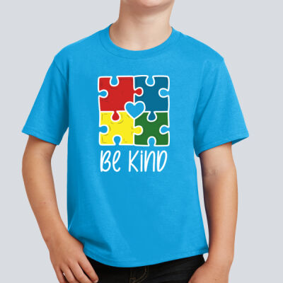 Youth - Be Kind Puzzle T-Shirt - Autism Awareness Thumbnail