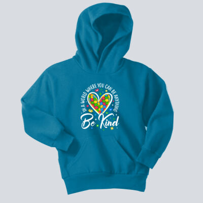 Youth - Be Kind Heart Hoodie - Autism Awareness Thumbnail