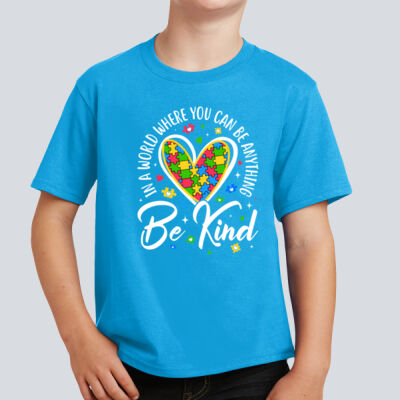 Youth - Be Kind Heart T-Shirt - Autism Awareness Thumbnail