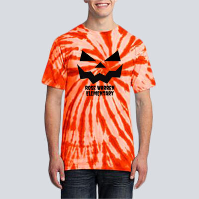 Adult Tie-Dye T-Shirt - Fall Holidays - Jack O' Lantern Thumbnail