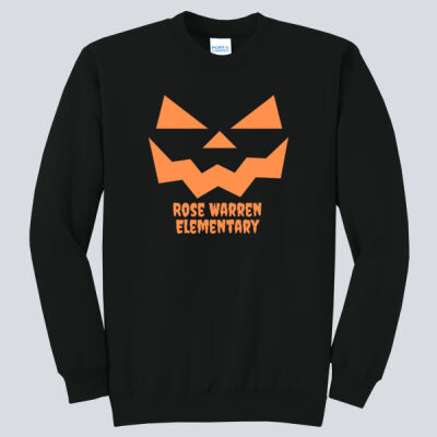 Adult Crewneck - Fall Holidays - Jack O' Lantern - Orange Thumbnail