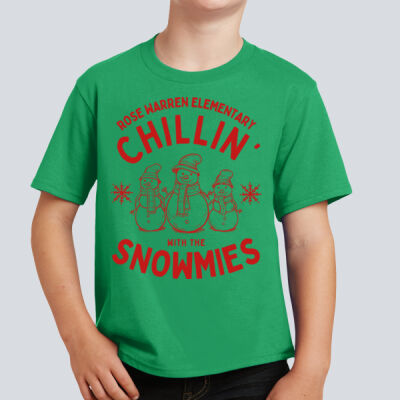 Youth T-Shirt - Winter - Chillin With The Snowmies Red Thumbnail