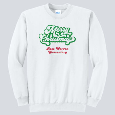 Adult Crewneck - Winter - Merry Christmas Red and Green  Thumbnail