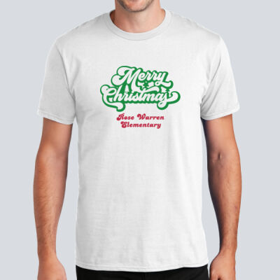 Adult T-Shirt - Winter - Merry Christmas Red and Green  Thumbnail