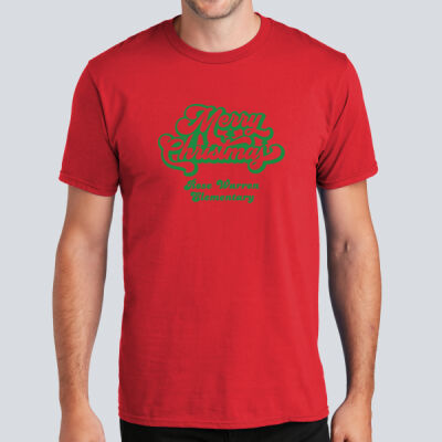 Adult T-Shirt - Winter - Merry Christmas Green Thumbnail