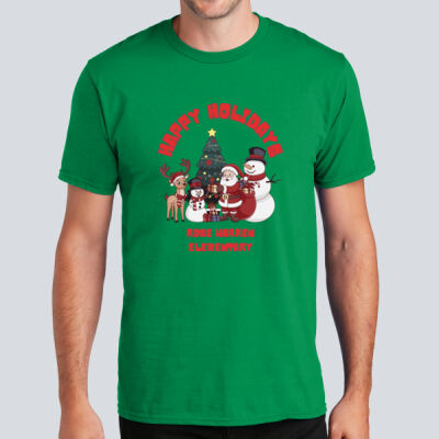 Adult T-Shirt - Winter - Happy Holidays Red Thumbnail