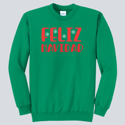 Adult Crewneck - Winter - Feliz Navidad Red Thumbnail