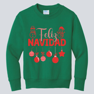 Youth Crewneck - Winter - Feliz Navidad Red Thumbnail