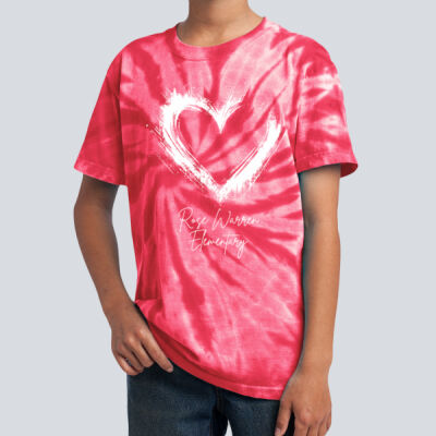 Youth Tie-Dye T-Shirt - Spring - Valentine's Heart Thumbnail